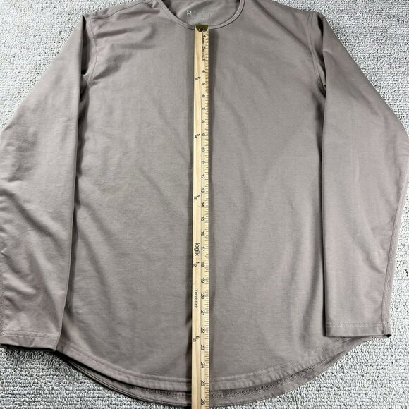 BYLT Premium Basics Drop Cut Long Sleeve Shirt Beige Men’s Size Medium - Picture 4 of 8